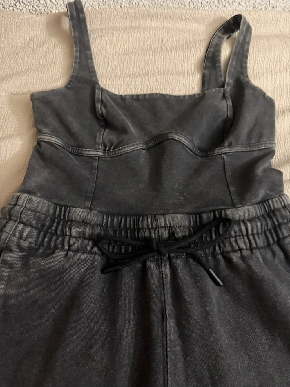 Free People Inbound Onesie Washed Black BNWOT